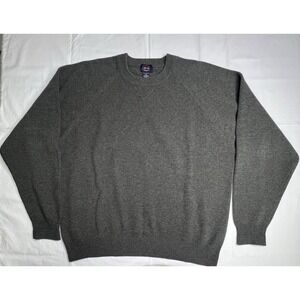 Vtg Allen Lolly Crew Neck 100% Lambs Wool Heavy Sweater Mens Sz XLarge Pull Over